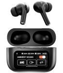 VEhop A9 TouchScreen ANC Bluetooth True Wireless (TWS) In Ear 32 Hours Playback Active Noise cancellation IPX4(Splash & Sweat Proof) Black