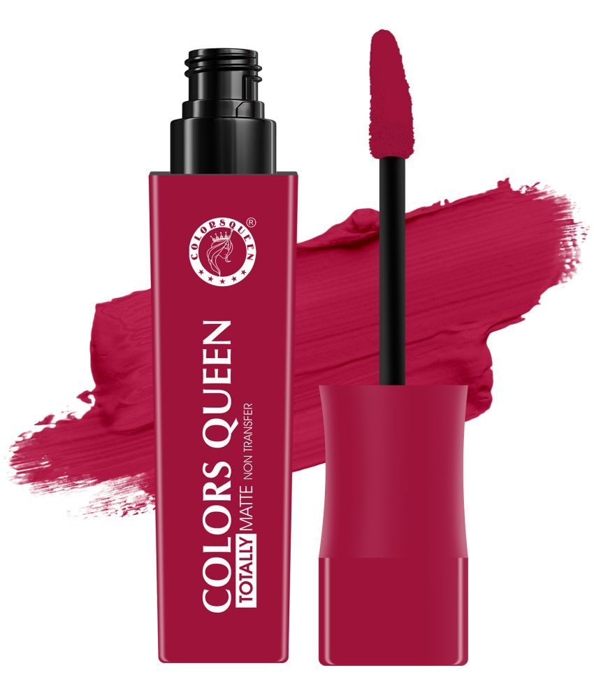     			Colors Queen Totally Matte Non Transfer Liquid Lipstick 7.5g, Paper Flower (Shade - 05)