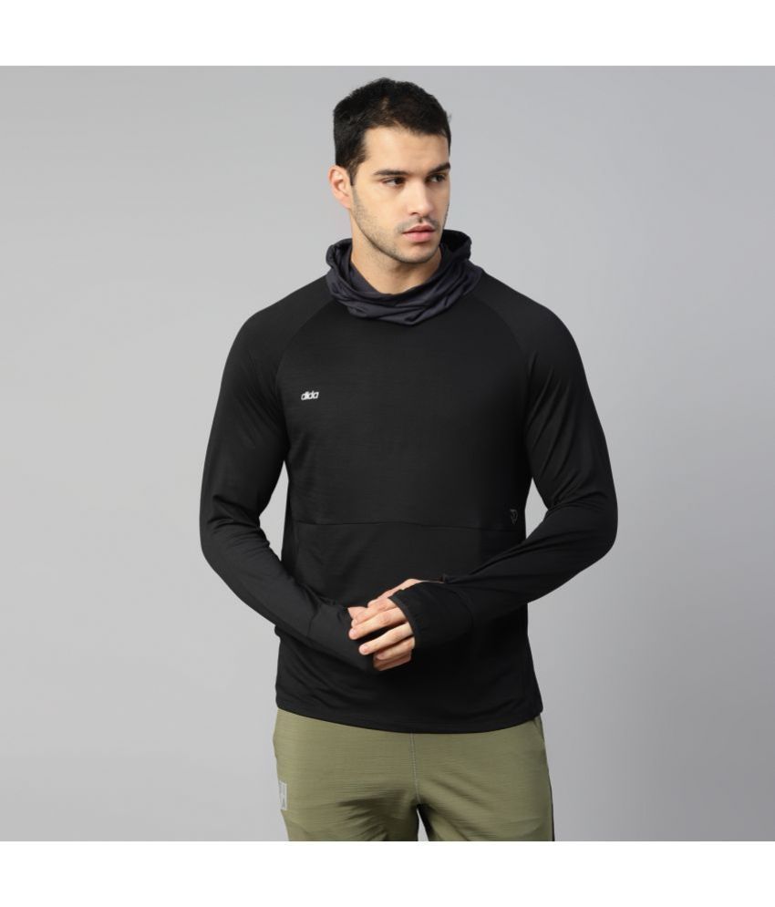     			Dida Sportswear Polyester High Neck Men's Sweatshirt - Black ( Pack of 1 )