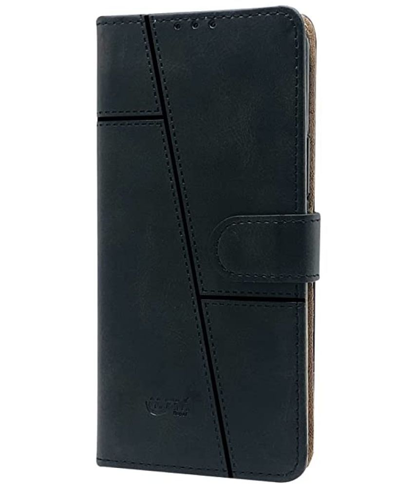     			Kosher Traders Black Flip Cover Artificial Leather Compatible For Vivo V27 ( Pack of 1 )