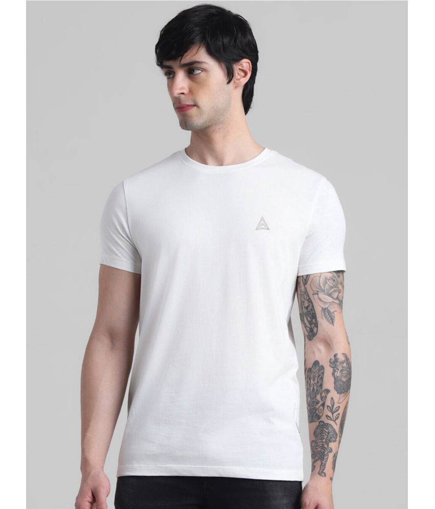     			PROPERSEVEN 100% Cotton Regular Fit Solid Half Sleeves Men's T-Shirt - White ( Pack of 1 )