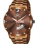 LimeStone Brown Metal Analog Men's Watch