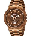 LimeStone Brown Metal Analog Men's Watch