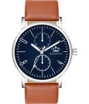 LimeStone Orange PU Analog Men's Watch