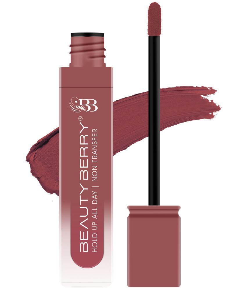     			Beauty Berry Hold Up All Day Non Transfer Matte Liquid Lipstick 7.5g, Velvet Nude (Shade - 07)