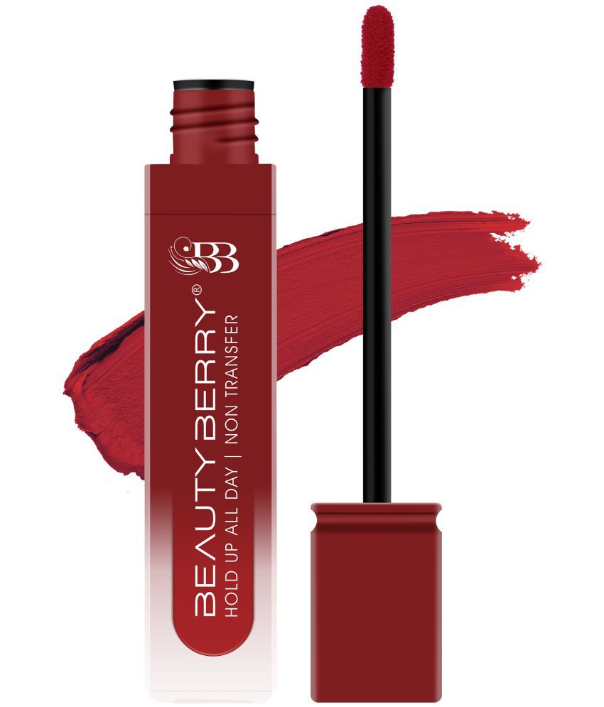     			Beauty Berry Poppy Red Matte Lipstick 7.5