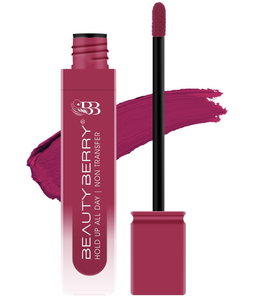     			Beauty Berry Hold Up All Day Non Transfer Matte Liquid Lipstick 7.5g, Paper Flower (Shade - 05)