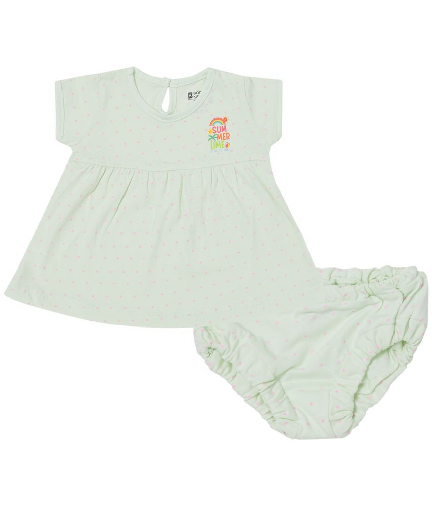     			Bodycare Green Cotton Baby Girl Frock ( Pack of 1 )