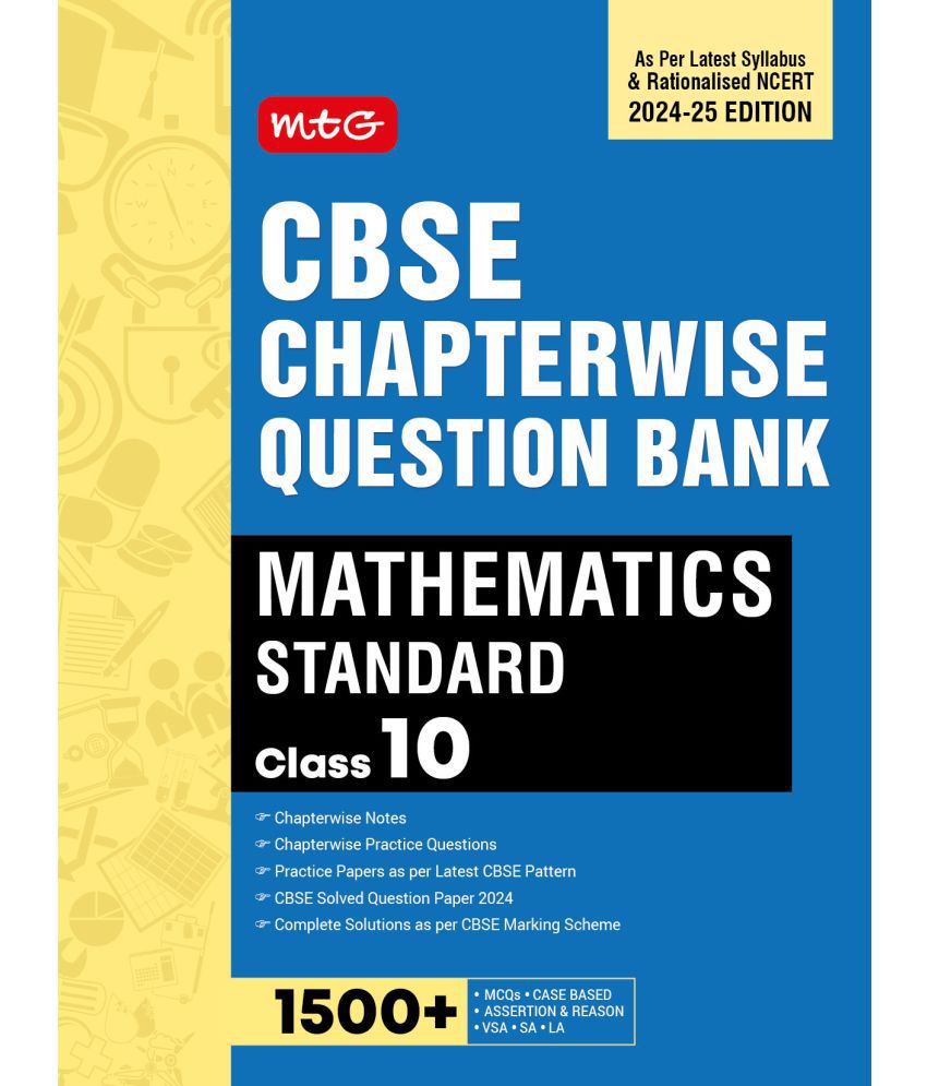     			CBSE Class 10 Chapterwise Question Bank Mathematics Standard