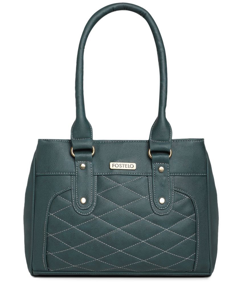     			Fostelo Green PU Shoulder Bag