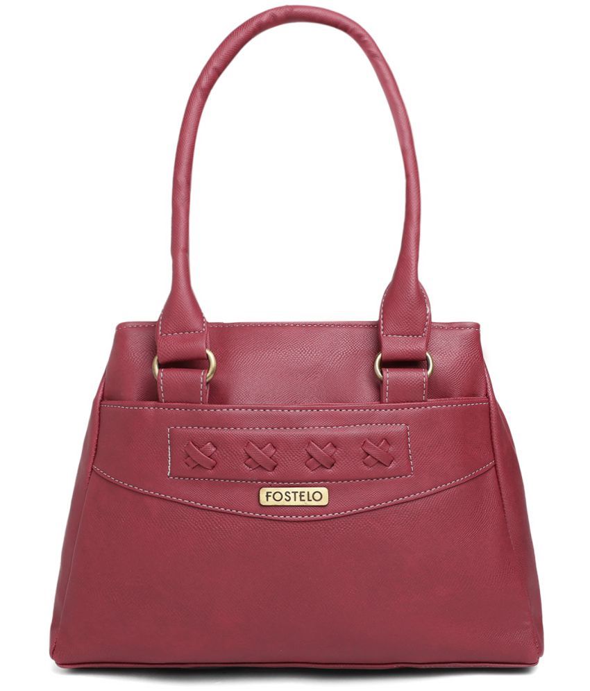     			Fostelo Maroon PU Shoulder Bag