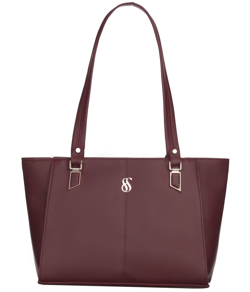     			Fostelo Maroon PU Shoulder Bag