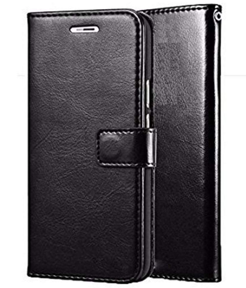     			Kosher Traders Black Flip Cover Artificial Leather Compatible For Redmi 12 5g ( Pack of 1 )