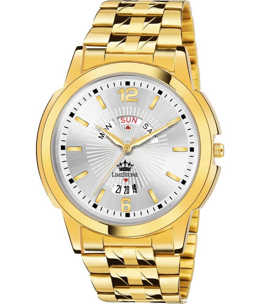     			LimeStone Gold Metal Analog Men's Watch