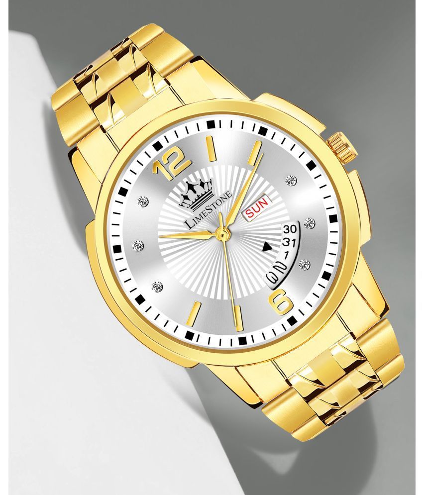     			LimeStone Gold Stainless Steel Analog Men's Watch