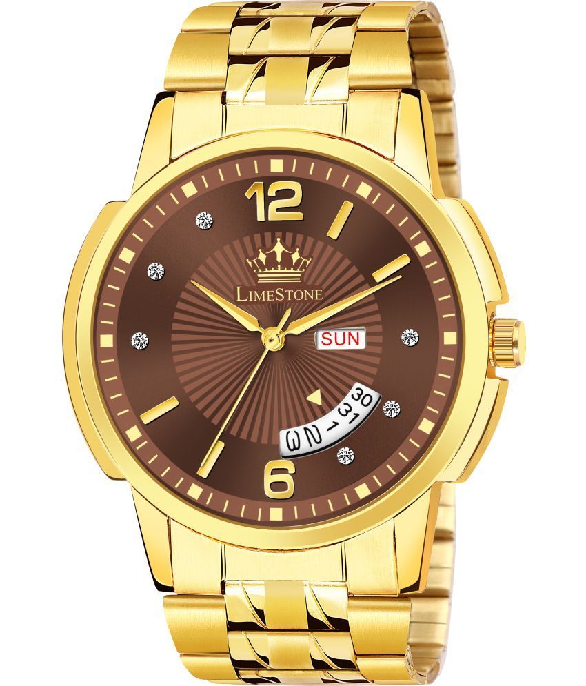     			LimeStone Gold Stainless Steel Analog Men's Watch