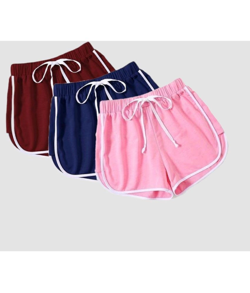     			powermerc Cotton Hot Pants - Maroon Pack of 3