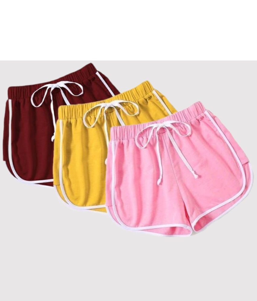     			powermerc Cotton Hot Pants - Maroon Pack of 3