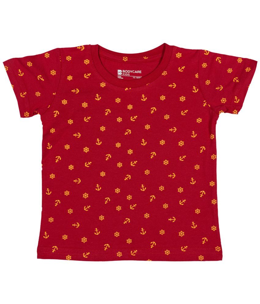     			Bodycare Red Cotton Boy's T-Shirt ( Pack of 1 )