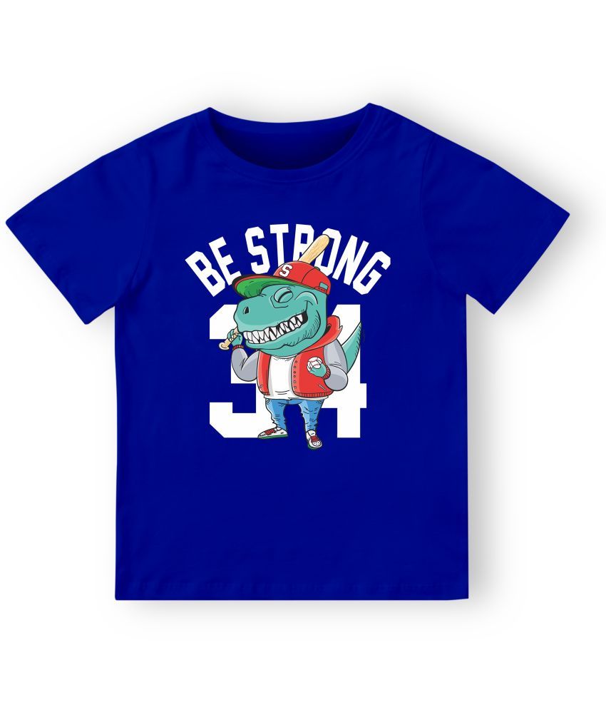     			Diaz Blue Cotton Boy's T-Shirt ( Pack of 1 )