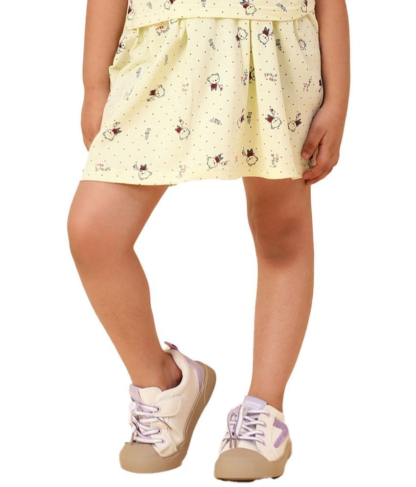     			Diaz - Lime Green Cotton Girls Straight Skirt ( Pack of 1 )