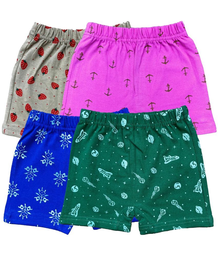     			Diaz Pack of 4 Cotton Bloomers For Girls ( Multicolor )