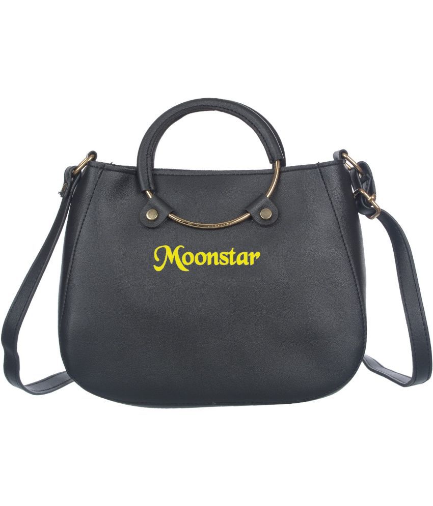     			Moonstar Bag Black PU Sling Bag