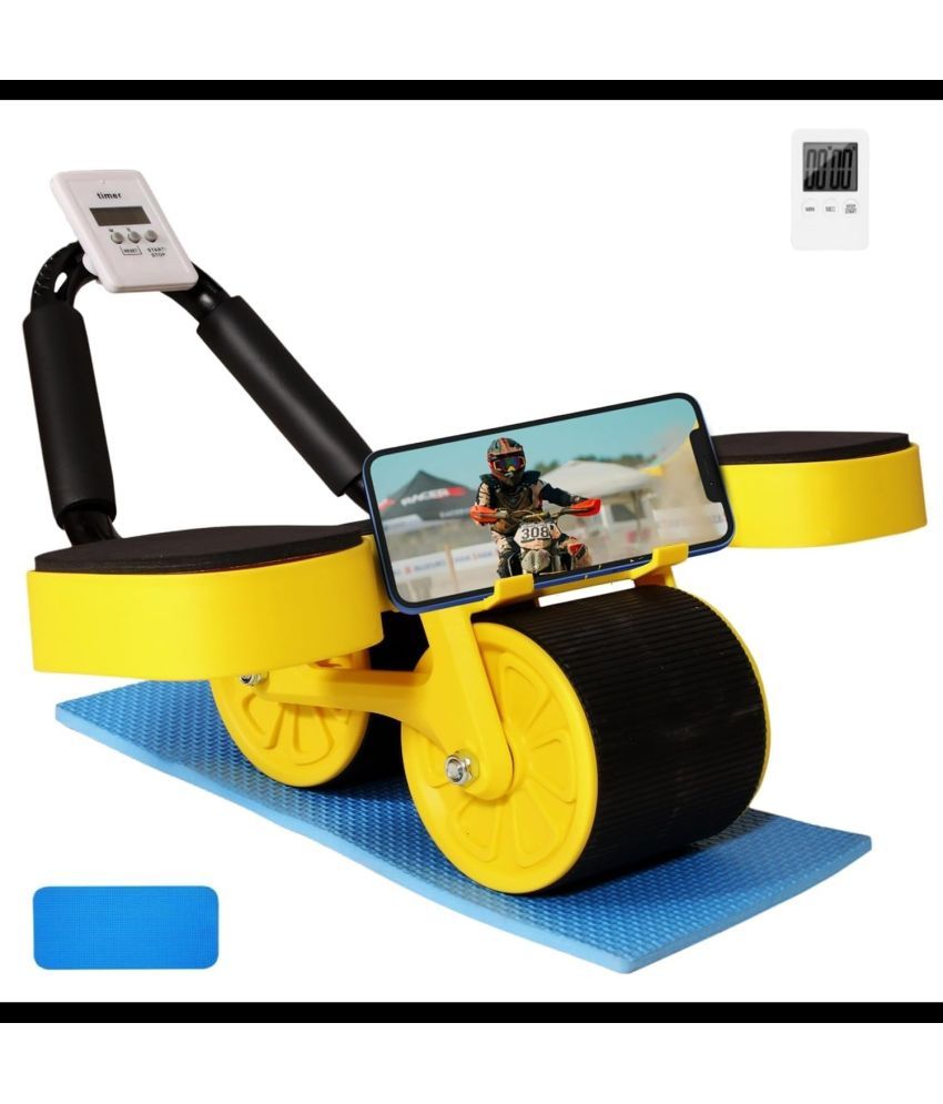     			PRO365 Automatic Rebound Ab Roller With Timer, Return Function, Mobile Holder Home Gym Equipment Strong Elbow Support (6 Month Manufacturer Warranty),