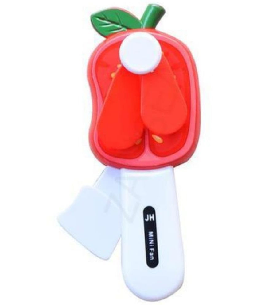     			(Random color) Pack of 1 Manual Hand Press Fruit Fan for Kids Pocket Fan for Outdoor,Safe Mini Manual Fan, Portable Summer Fan 1oy For Children Multicolor