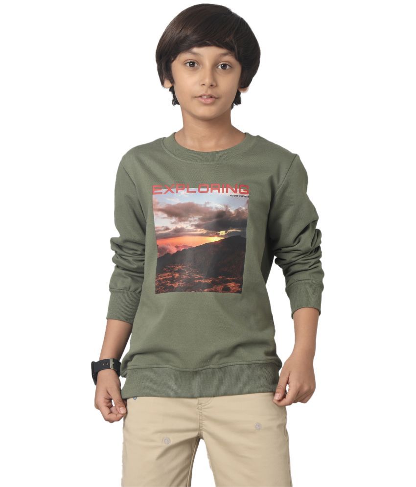     			Under Fourteen Only Green Cotton Boys Sweatshirt ( Pack of 1 )