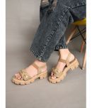 JM Looks Beige Women's Sandal Heels