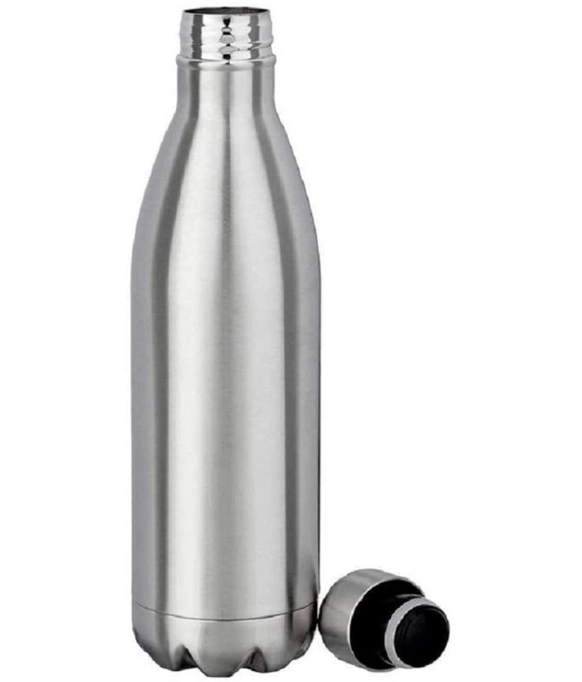     			500ml Stainless Steel Insulated Water Bottle | Thermosteel Double Walled Vacuum Flask 24 Hours Hot Cold Bpa Free Food Grade Leak Proof Double Walled Vacuum Flask (500 ml, Silver)