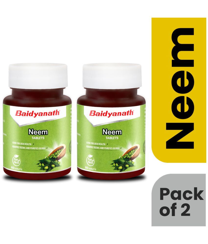     			Baidyanath Neem Tablets- 60 Tab|for Healthy Skin and Hair (Pack of 2)