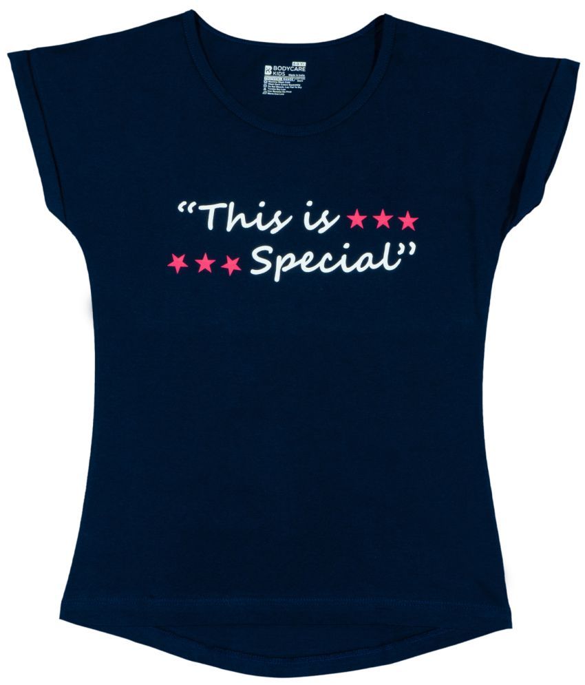     			Bodycare Navy Cotton Girls T-Shirt ( Pack of 1 )