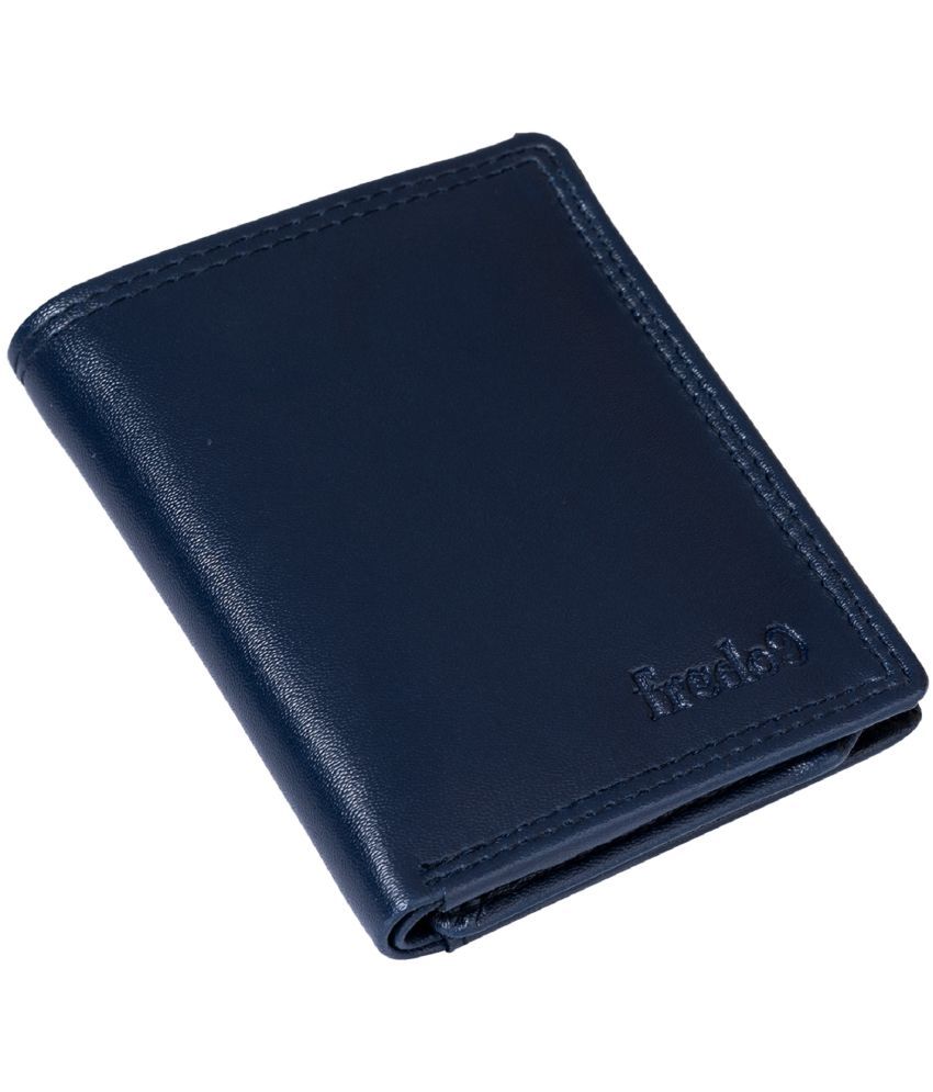     			HIDEFLIX Blue PU Men's Regular Wallet,Money Clipper ( Pack of 1 )