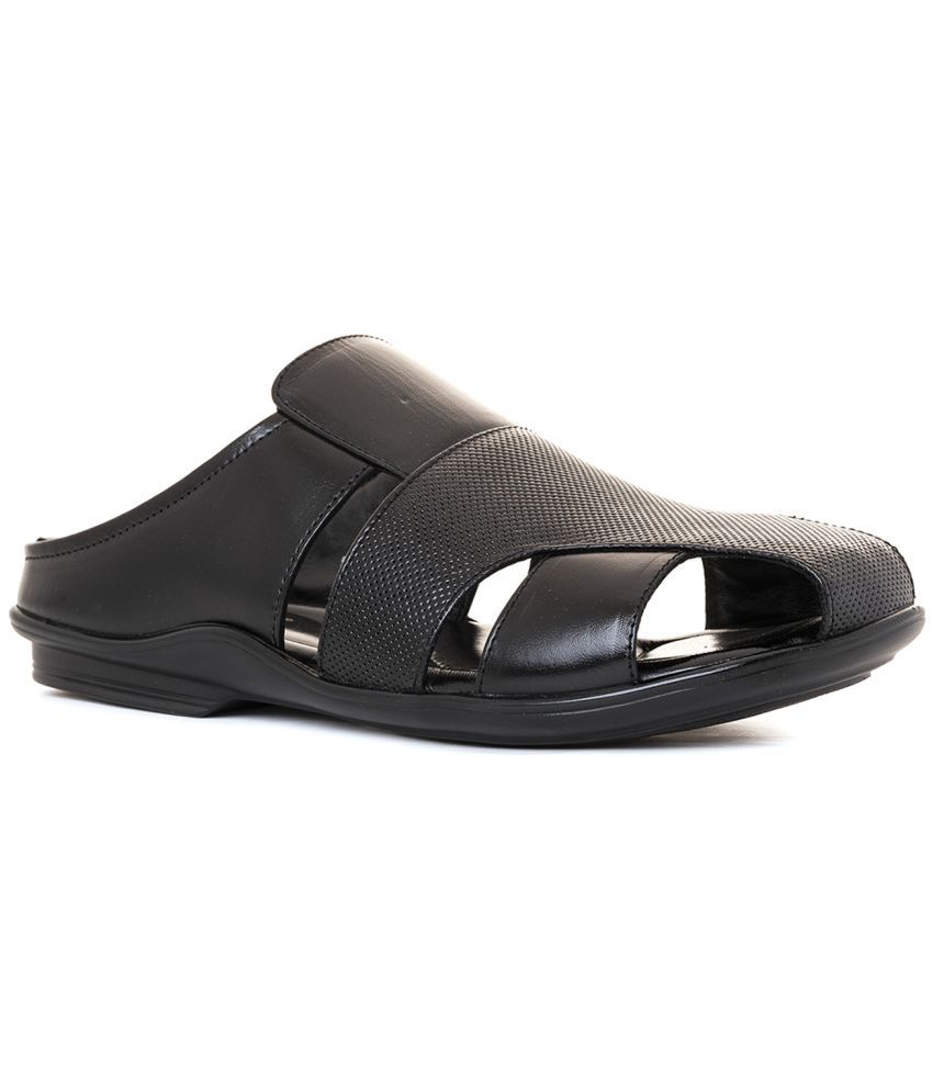     			KHADIM - Black Men's Sandals