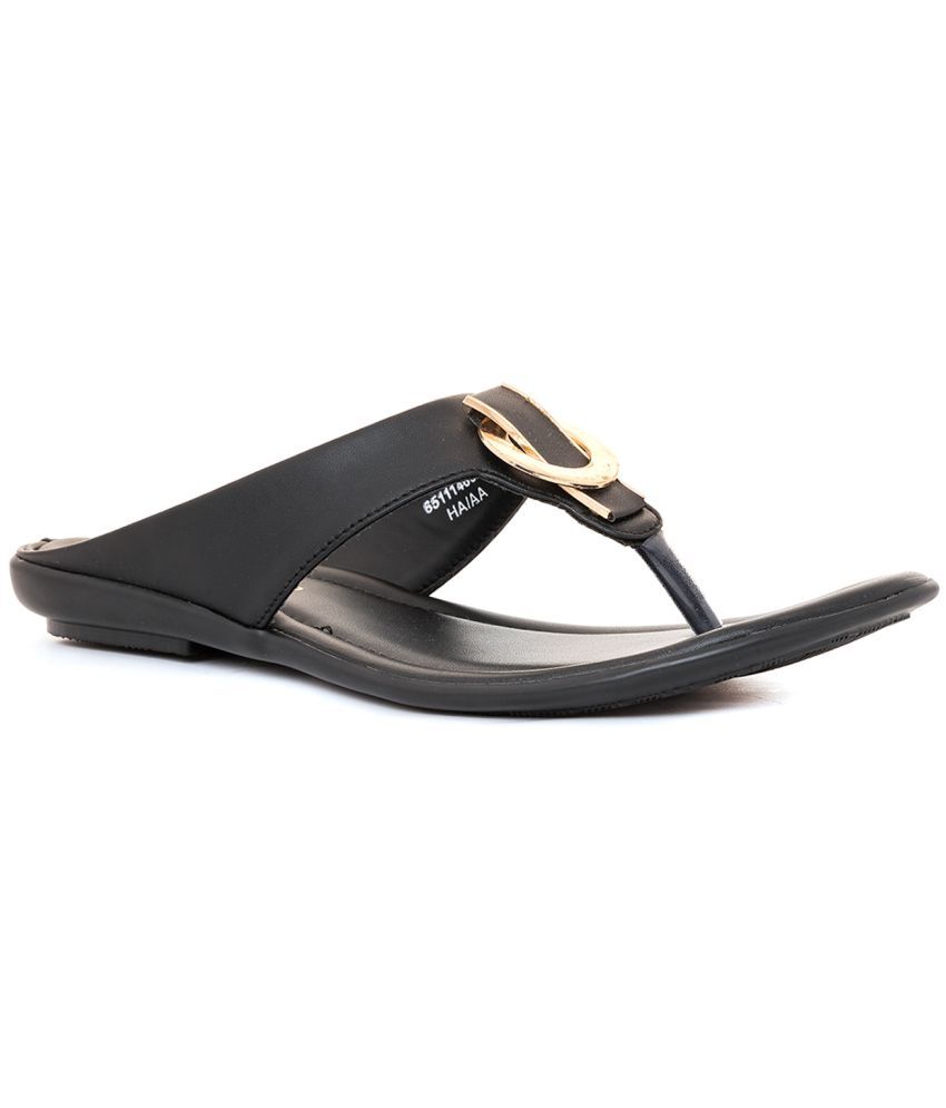     			KHADIM Black Women's Flats