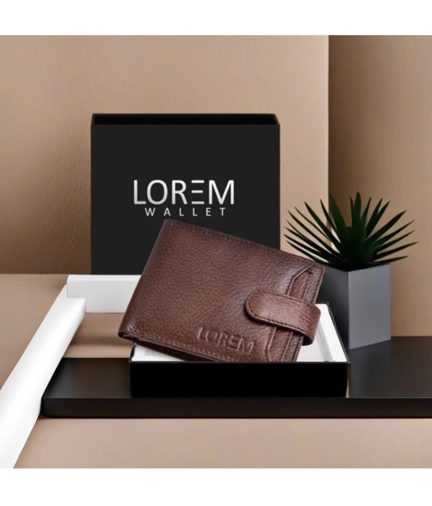     			Lorem Brown Faux Leather Men's Two Fold Wallet ( Pack of 1 )