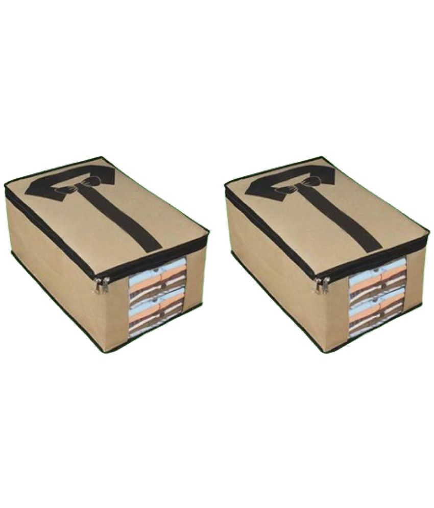     			Shirt covers for wardrobe storage t shirt organizer clothing box for closet covers(Pack of 2)