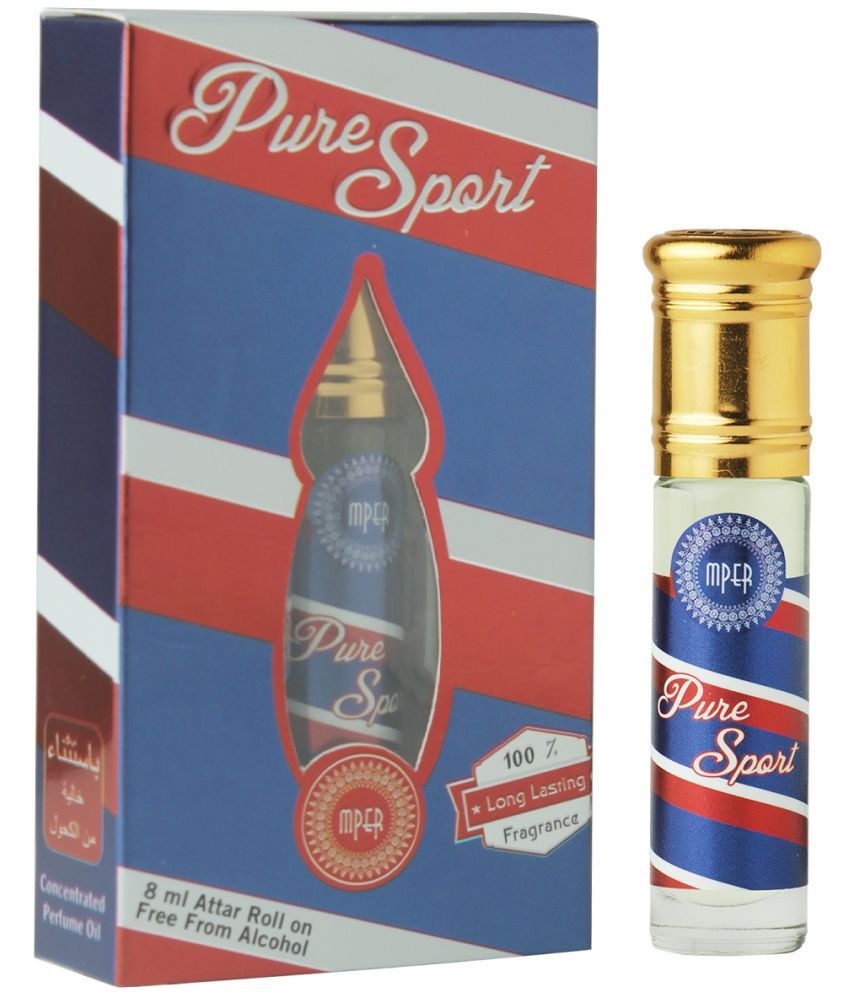     			Madni Perfumes Pure Sport Unisex Attar Roll On - 8ml | Alcohol-Free Aromatic Fragrance Oil
