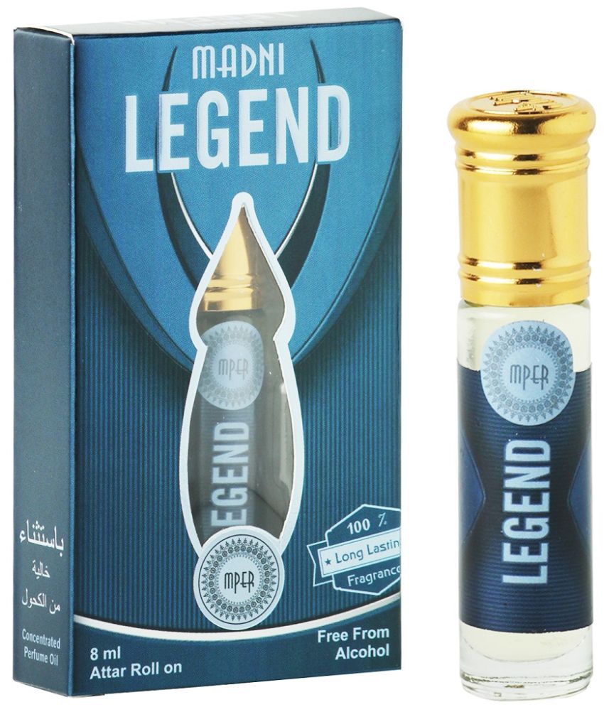     			Madni Perfumes Legend Unisex Attar Roll On - 8ml | Alcohol-Free Aromatic Fragrance Oil