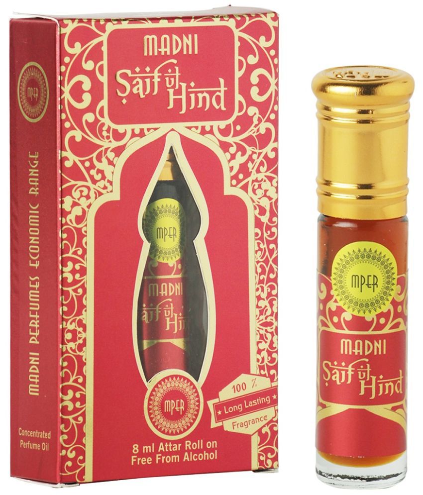     			Madni Perfumes Saiful Hind Unisex Attar Roll On - 8ml | Alcohol-Free Aromatic Fragrance Oil
