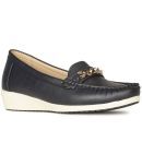 Bata Navy Blue Women's Loafers