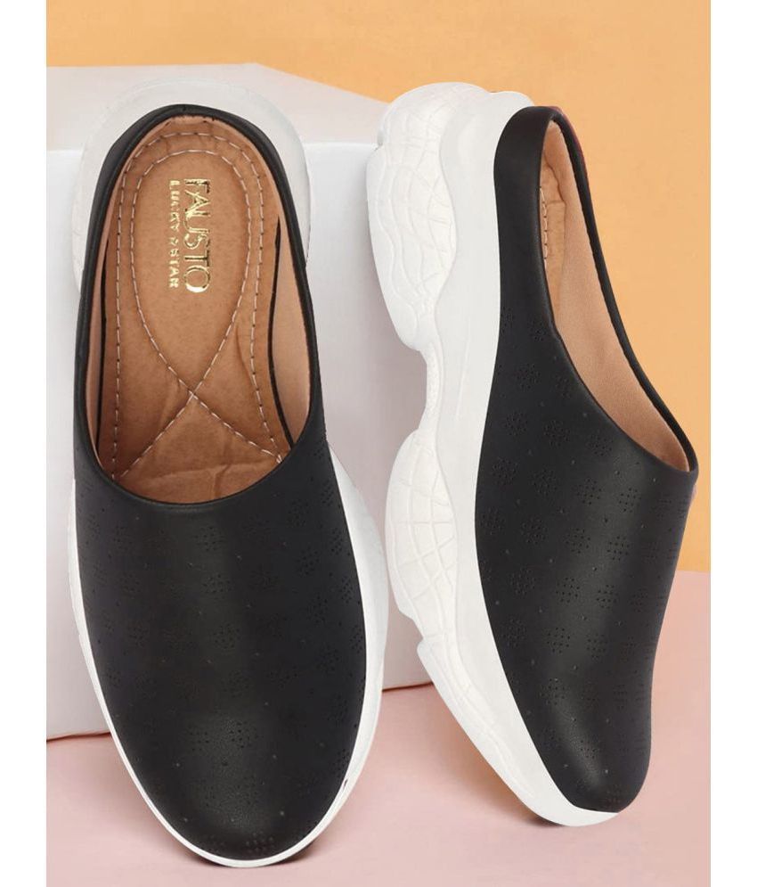     			Fausto Black Women's Mules Shoes