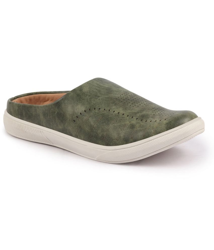     			Fausto Olive Men's Mules Shoes