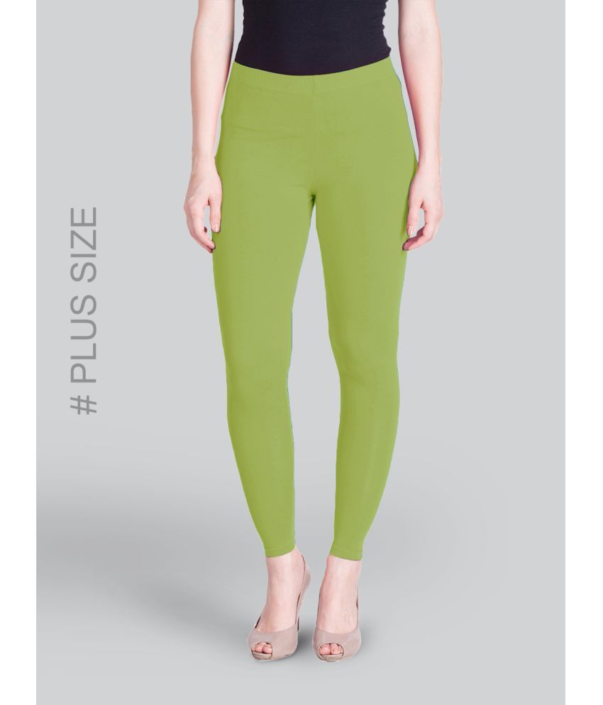     			LYRA - Lime Green Cotton Women's Leggings ( Pack of 1 )