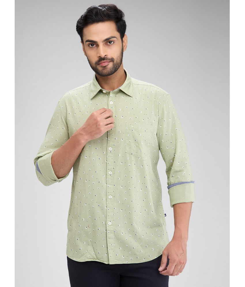     			Parx 100% Cotton Slim Fit Printed Full Sleeves Men's Casual Shirt - Green ( Pack of 1 )