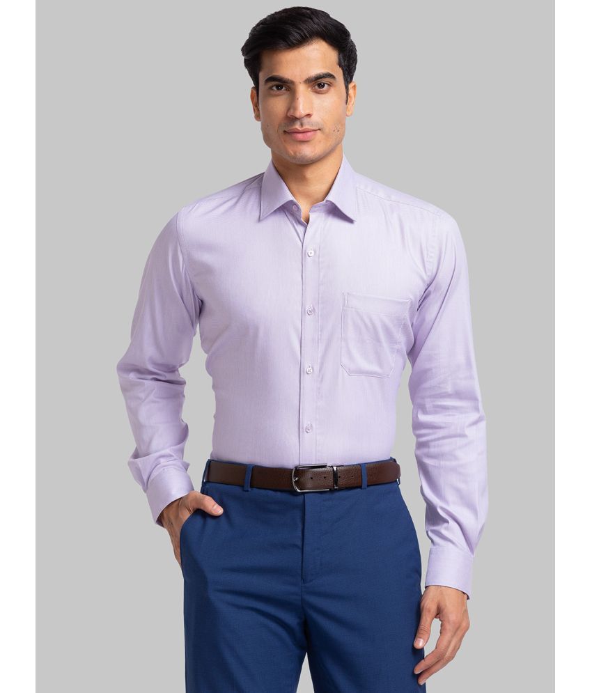     			Raymond Cotton Blend Regular Fit Full Sleeves Men's Formal Shirt - Purple ( Pack of 1 )