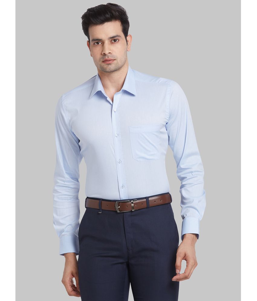     			Raymond Cotton Blend Regular Fit Full Sleeves Men's Formal Shirt - Blue ( Pack of 1 )