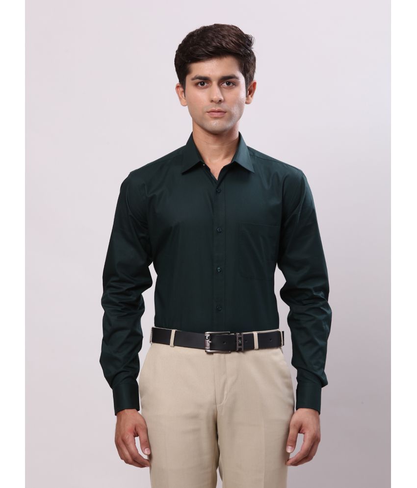     			Raymond Cotton Regular Fit Full Sleeves Men's Formal Shirt - Green ( Pack of 1 )